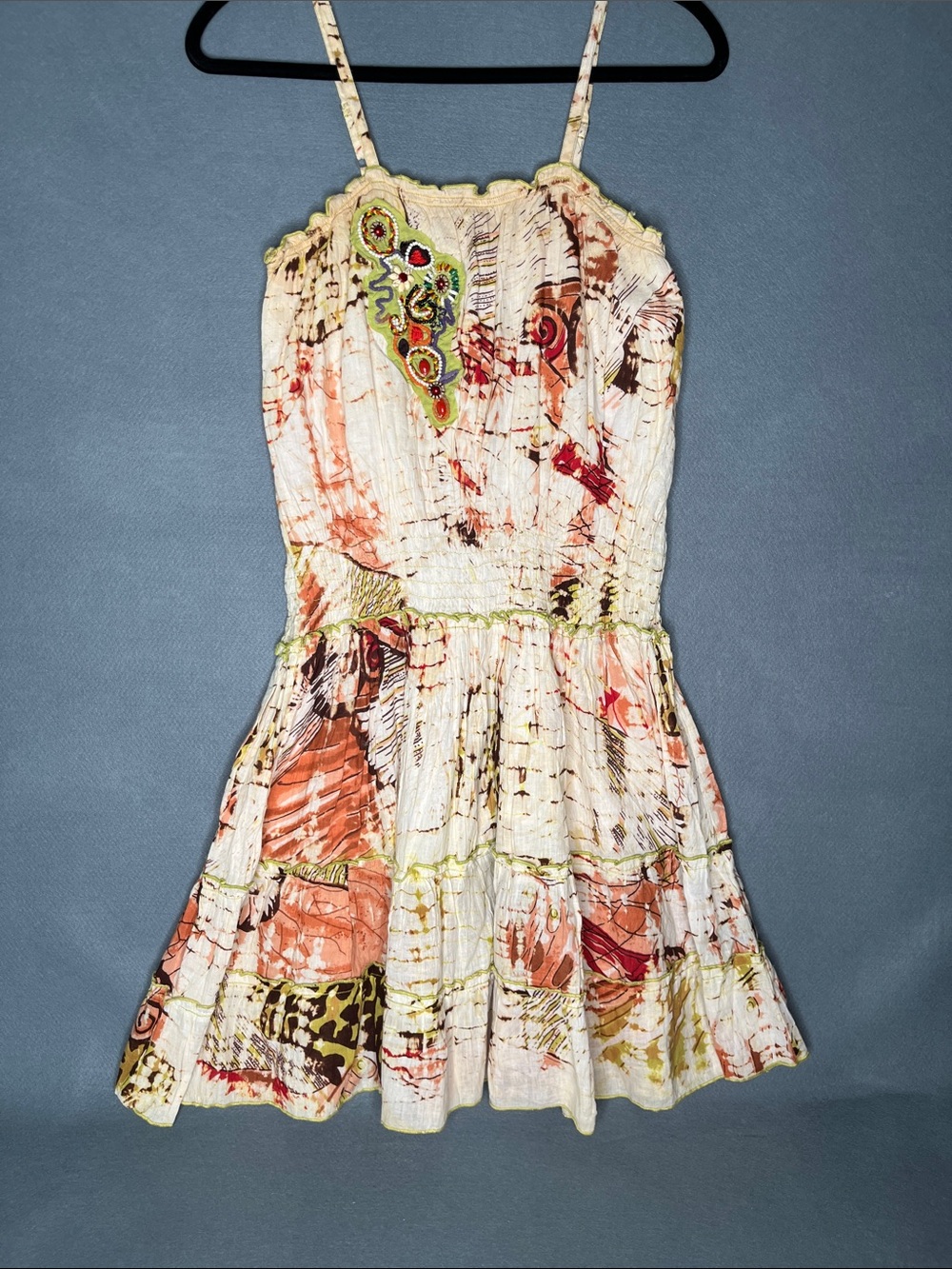 Chaudry KC Multi Color Cotton Dress, Women's Medium. New With Tags